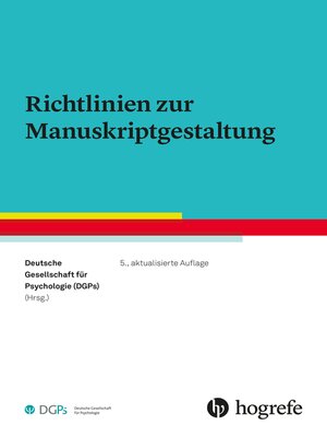 cover image of Richtlinien zur Manuskriptgestaltung